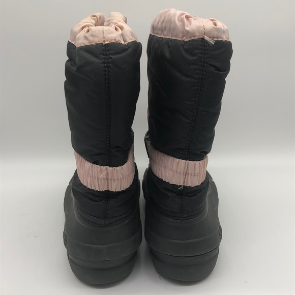 Sorel Flurry Girl's Size 6 Hi Top Black Pink Outdoor Snow Boots - Picture 3 of 5